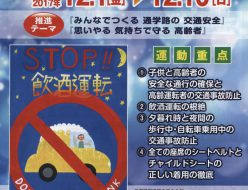 平成２９年度「年末の交通事故防止運動」が始まりました。